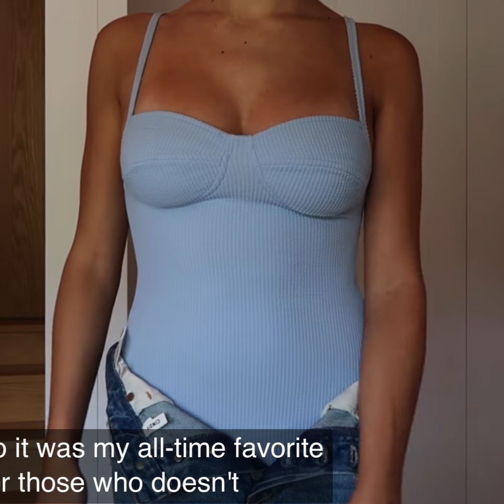 Princess polly blue bustier bodysuit